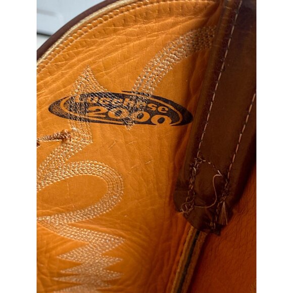 Lucchese 2000 Men Vintage Cowboys Boots Sz 10.5 D Brown Leather Western T3022R4 - Picture 3 of 16